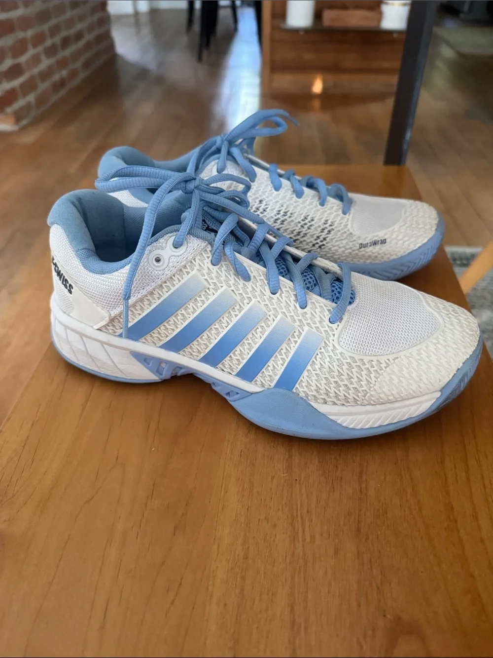 K-Swiss Express light Women's Sky Blue and White Pickleball Shoes